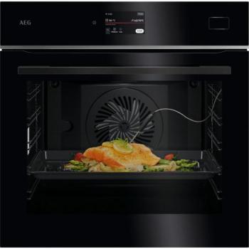 AEG TB8SB73ZAB Beépíthető gőzsütő, MealAssist 8000 sütő , 70 L,Teleszkópos sütősín,gőztisztitás, WIFI
