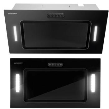 Beépíthető páraelszívó 120 W , 380 m3/h , 52 cm , 2X2W Led , fekete Berdsen kép