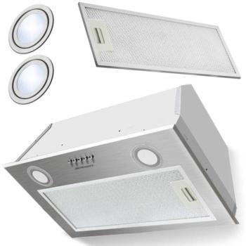 Beépíthető páraelszívó 120 W , 380 m3/h , 60 cm , 2X2W Led , fehér Berdsen kép