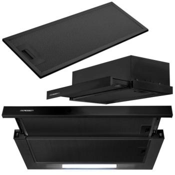 Beépíthető páraelszívó 74 W , 175 m3/h , 60 cm , 4W Led , fekete Berdsen kép