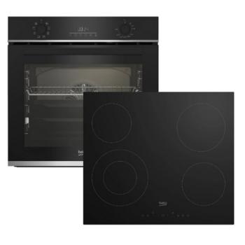 Beko BBSM12320XCS beépíthető sütő + kerámia főzőlap szett kép