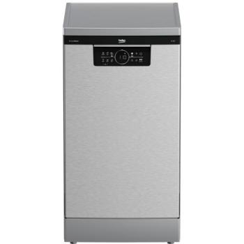 Beko BDFS26120XQ Szabadonálló mosogatógép, 11 teríték,8.7 L,6 prog.,46 dB,E,Felső evőeszk.,45 cm,Digit.kijelző, Autom.ajtónyit.nélk. kép