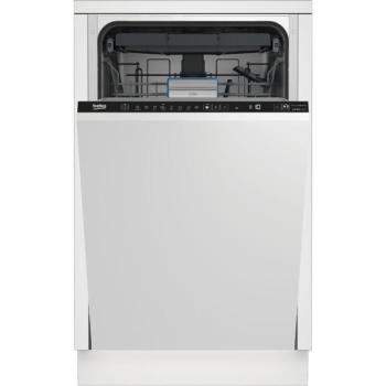 Beko BDIS38120Q Beépíthető mosogatógép, 11 teríték,8.7 L,8 prog.,46 dB,E,Felső evőeszk.,45 cm,Digit.kijelző, Autom.ajtónyit.nélkül kép