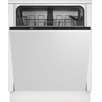 Beko DIN35320 Beépíthető mosogatógép, 13 teríték,12.9 L,5 prog.,48 dB,D,Alsó evőeszk.,60 cm,Digit.kijelző, Autom.ajtónyit.nélk. kép