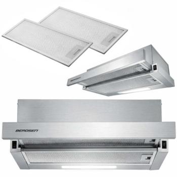 Berdsen BT-242 inox teleszkópos páraelszívó, 50 cm, szekrény alá építhető kép