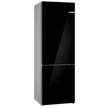 Bosch KGN49LBCF alulfagyasztós hűtőszekrény fekete üveg NoFrost 203x70x67cm Serie6 kép