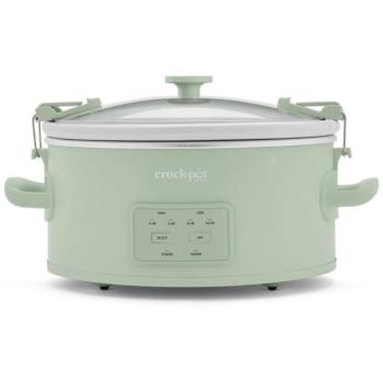 CrockPot lassúfőző, 5,6 l, zöld, digitális kép
