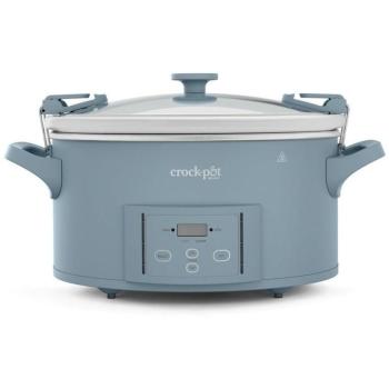 CrockPot lassúfőző, 6,6 l, kék, digitális, kijelző kép