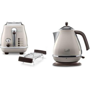 De'Longhi Icona Vintage Reggeliző kollekció - bézs (KBOV2001.BG & CTOV2103.BG) kép