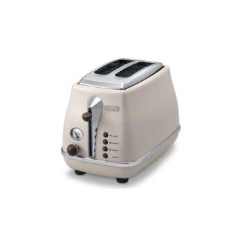 DeLonghi CTOV2103BG Kenyérpirító, 2 szeletes, 900 W, Vintage, Bézs kép