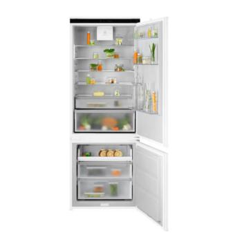 Electrolux ENA7TE75S beépíthető alulfagyasztós hűtőszekrény NoFrost 188x70cm kép