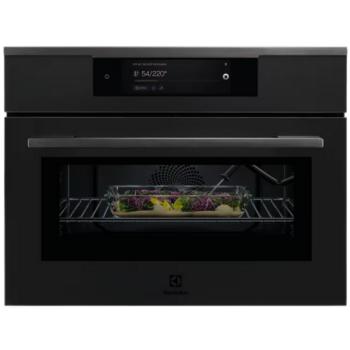 Electrolux KVLAE2DGT CombiQuick beépíthető kompakt sütő mikrohullámmal CamCook® funkció matt fekete kép