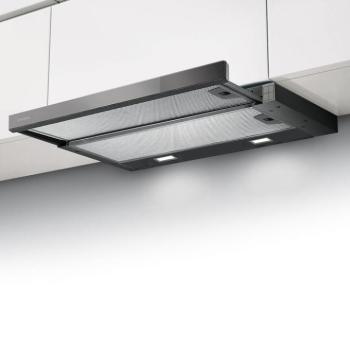 Faber Flexa NG Glass Lux BK A60 Kihúzható páraelszívó LED világítás 1 db motor, 420 m3/h, 57-69 dB zajszint, 60 cm széles, D Energiaosztály kép