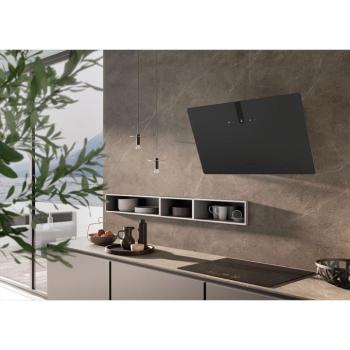 Faber Glam Light Zero Drip Plus BK M A80 Fali páraelszívó LED világítás 1 db motor,740 m3/h,48-68 dB,80 cm széles, A kép