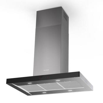 Faber Stilo Glass Smart Isola A90 Sziget páraelszívó LED világítás 1 db motor, 710 m3/h, 50-69 dB zajszint, 90 cm széles, B Energiaosztály kép