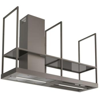 Faber T-Shelf EV8 Titanium Matt A180 Sziget páraelszívó LED világítás 1 db motor, 710 m3/h, 50-69 dB zajszint, 180 cm széles, B Energiaosztály kép