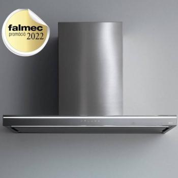 Falmec LUMINA EVO NRS 90 inox Fali páraelszívó Neon világítás 1 db motor, 610 m3/h, 37-55 dB zajszint, 90 cm széles, B Energiaosztály kép