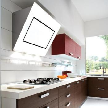 Falmec QUASAR EVO GLASS 120 fehér T800 Fali páraelszívó LED világítás 1 db motor, 750 m3/h, 48-60 dB zajszint, 120 cm széles, B Energiaosztály kép