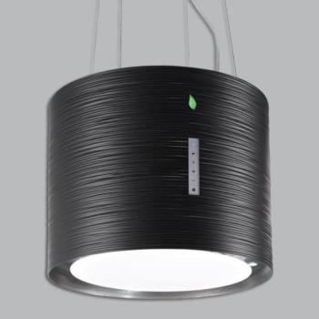 Falmec TWISTER E.ion BLACK Sziget páraelszívó LED világítás 1 db motor, 450 m3/h, 56-65 dB zajszint, 45 cm széles, B Energiaosztály kép