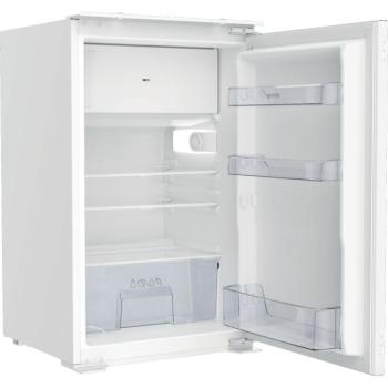 Gorenje RBI409EP1 Beépíthető egyajtós hűtőszekrény fagyasztóval, bútorlap nélkül E Energiaosztály, Hűtő: 104L, Fagyasztó: 14L, Nofrost nélkül, Zajszint: 39 dB, Szél: 54 cm, Mag: 87.5 cm, Mély: 54.5 cm kép