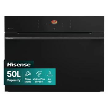 Hisense BIM406A8B beépíthető kompakt sütő + mikrohullám 45cm fekete kép