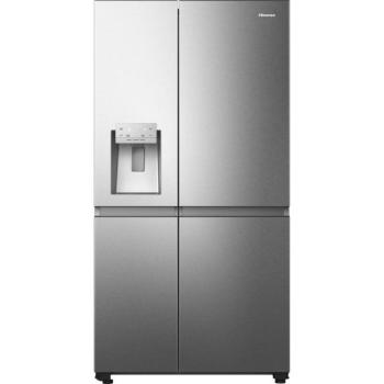 Hisense RS818N4TIE side by side hűtőszekrény inox E osztály kép