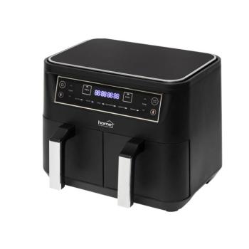 Home HG AF 24 air fryer, forrólevegős fritőz, 2 X 3,8 literes, 6-féle üzemmód, 2460 W, MEAL funkció, DUAL funkció, fekete kép