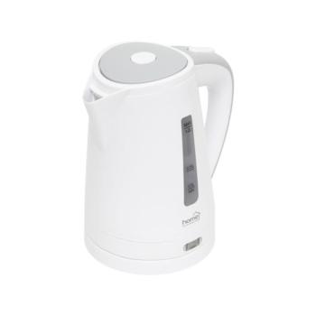 Home HG VF 05 vízforraló, teljesítmény 2000 W, 1,2 literes víztartály, 360°-ban forgatható állvány, rejtett fűtőszál, fehér kép
