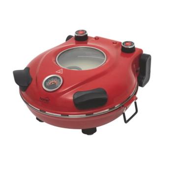 HOME HGPZ30 elektromos pizzasütő, 1200W, max. 430 °C, mechanikus hőmérő, pizzakő, duplafalú ablak, alsó/felső sütés kép