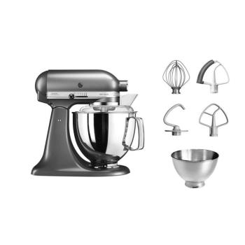 KitchenAid Artisan billenőfejes konyhai robotgép 4,8 L extra tartozékokkal – medálezüst kép