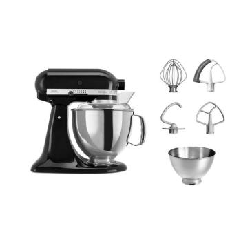 KitchenAid Artisan billenőfejes konyhai robotgép 4,8 L extra tartozékokkal – ónix fekete kép