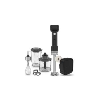 KitchenAid Go 5KHBRV75BM vezeték nélküli botmixer szett kiegészítőkkel fekete akkumulátorral