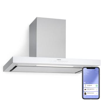Klarstein Alinea 90, Smart, páraelszívó, 90 cm, falra szerelhető, WiFi, A++, 555 m³/h, érintőképernyő