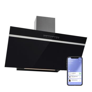 Klarstein Ava 90, Smart, páraelszívó, 90 cm, falra szerelhető, WiFi, A++, 585m³/h, érintőképernyő kép