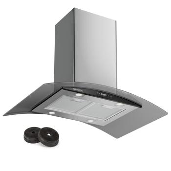 Klarstein Colette, páraelszívó, 90 cm, 601 m³/ó, A energiaosztály, rozsdamentes acél, ezüst kép