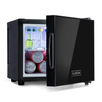 Klarstein Happy Hour, mini hűtőszekrény, 9 liter, A energiahatékonysági osztály, tükörüveg ajtó, fekete kép