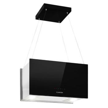 Klarstein Kronleuchter L, mennyezeti páraelszívó, 60 cm, 577 m³/ó, LED, érintőképernyős, fekete kép