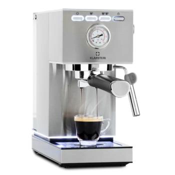 Klarstein Pausa, eszpresszógép, 1350 W, 20 bar, 1,4 l, rozsdamentes acél kép
