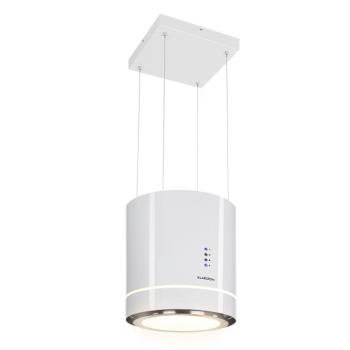 Klarstein Tron Ambience, sziget páraelszívó, Ø 40 cm, légkeringetés, 521 m³/ó, LED, fehér kép