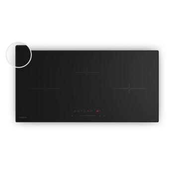 Klarstein Velaire keskeny indukciós főzőlap, elegáns, minimalista, erőteljes, 3 főzőzóna, 5500 W, 80 cm kép