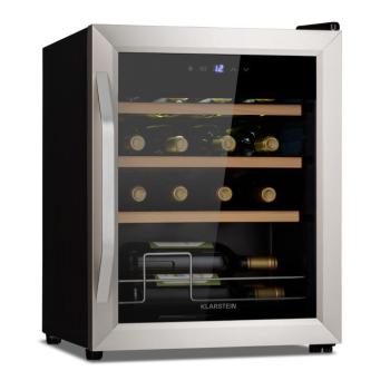 Klarstein Vinamour 16 Uno, borhűtő, 42 liter, 16 palack, 5-18°C, 41 dB, üveg kép