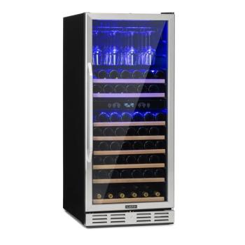Klarstein Vinovilla 116D, borhűtő, 306 liter, 116 palack, rozsdamentes acél kép