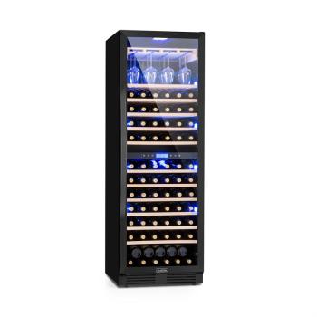 Klarstein Vinovilla Onyx Grande Duo, borhűtő, 425 liter, 162 palack, 3 színű LED világítás, fekete kép
