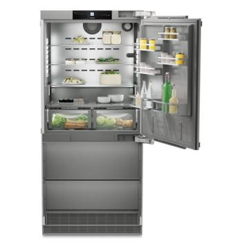 Liebherr ECBNe 8870 Beépíthető4 ajtós hűtőszekrény fagyasztóval, E,363L/160L,Nofrost,39 dB,Szél: 91.5 cm,Mag: 203