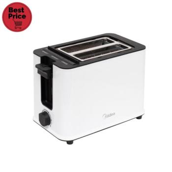 Midea MT-RP2L09W kenyérpirító, max. 950 W, 6-fokozatú időzítés, visszajelző fények, vezetéktároló, fehér-fekete kép