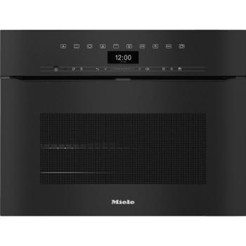 Miele H 7440 BPX obszidiánfekete fogantyú nélküli beépíthető kompakt sütő kép