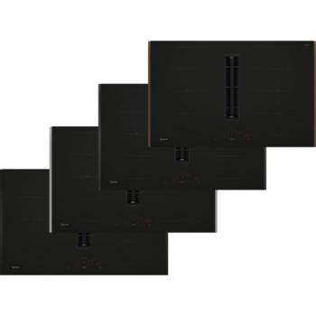 Neff V68YHL4B0 indukciós lap beépített elszívóval Flex Design Matt Black Twist Touch vezérlés 80cm Collection kép