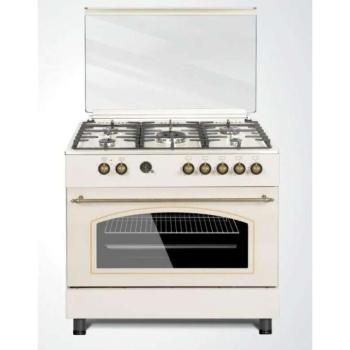 Novacook F9S50E6 Retro Kombinált Tűzhely 90x60, Bézs (F9S50E6 RETRO)