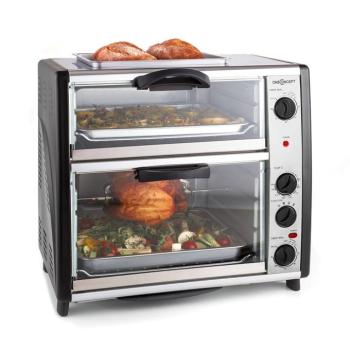 OneConcept All-You-Can-Eat dupla sütő grilllappal, 42 liter, 2350 watt kép