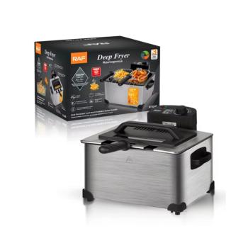 RAF Deep Fryer olajsütő 2000W 3,5L rozsdamentes acél – ezüst/fekete (R-5299) kép